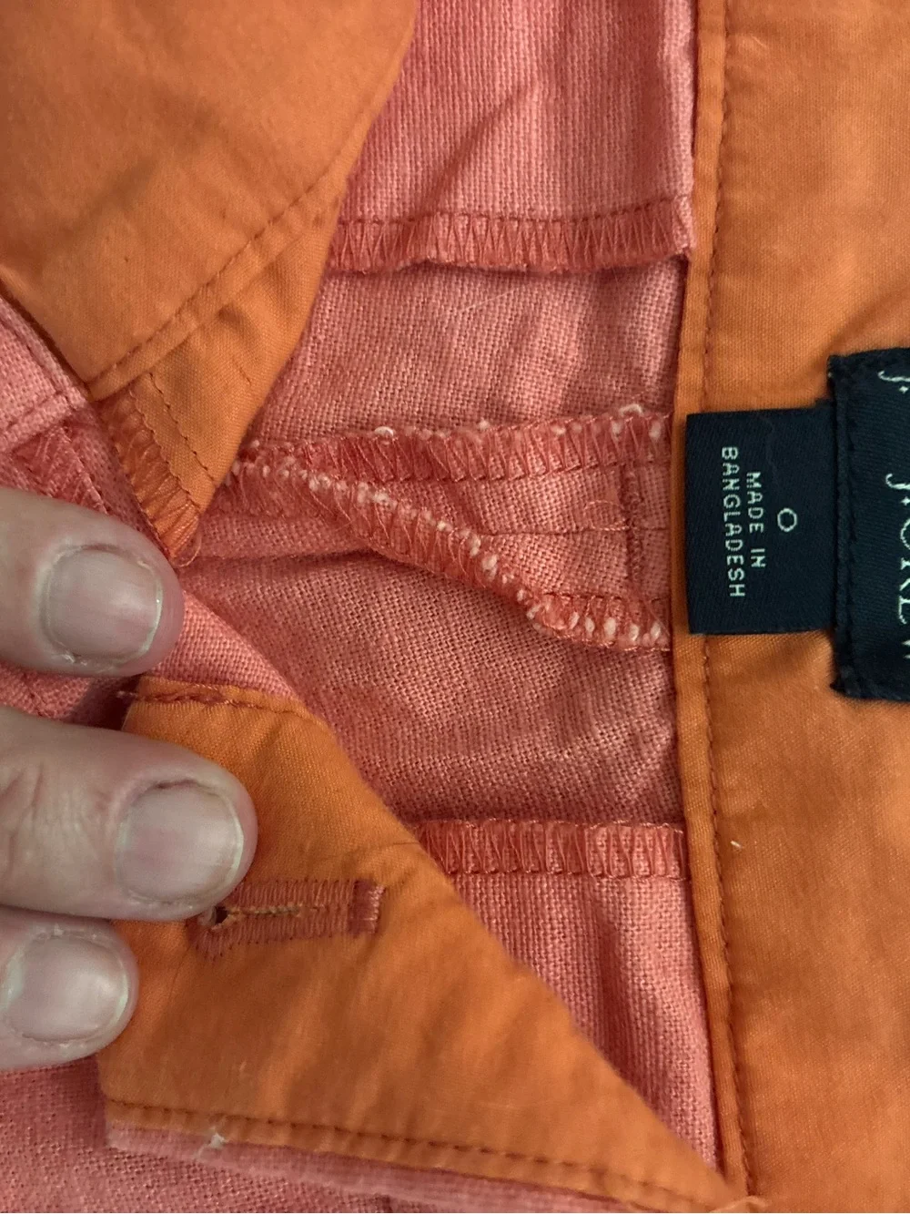 J. Crew Coral Scalloped High-Waist Shorts